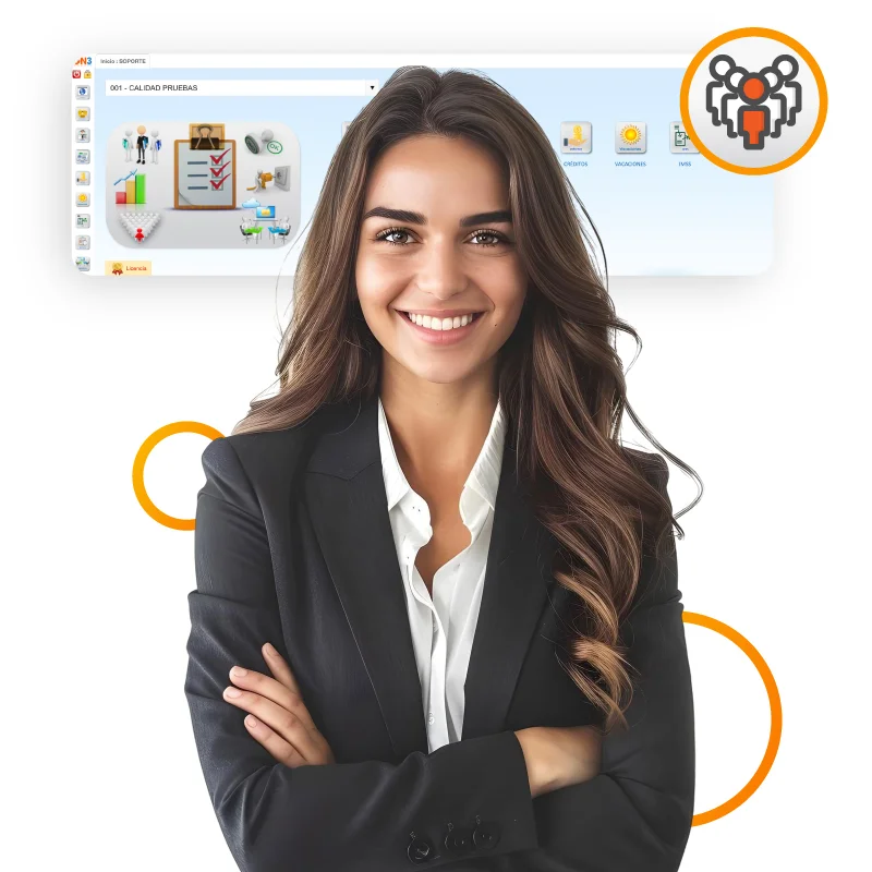 Profesional gestionando información de Recursos Humanos con GN3