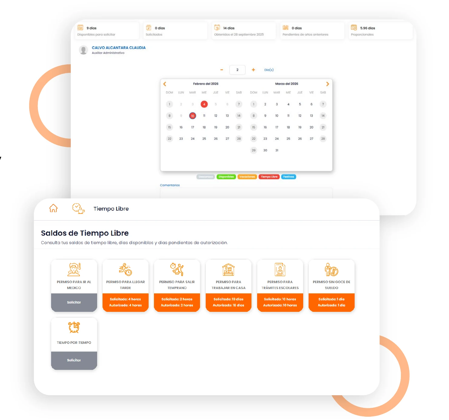 Gestión de vacaciones y solicitudes en Portal del Empleado GN3